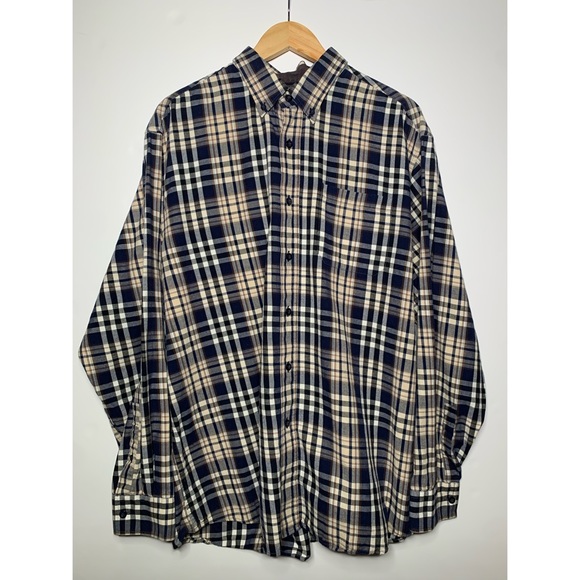 Haggar Plaid Button Down Shirt - XL - Picture 1 of 5